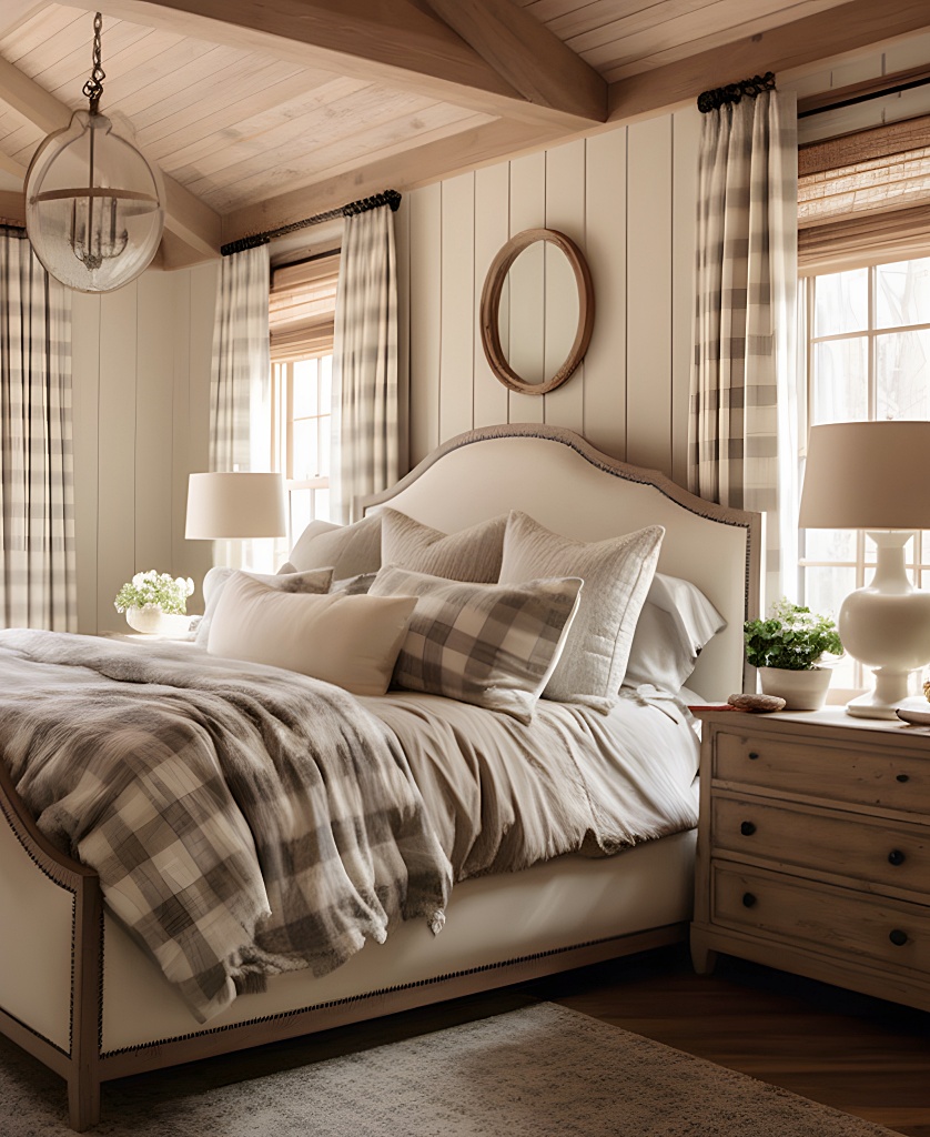 Cozy farmhouse style bedroom