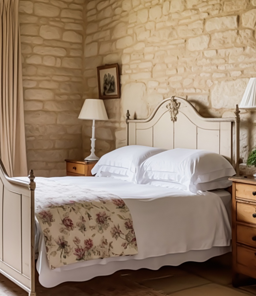 cozy bedroom -cottage style