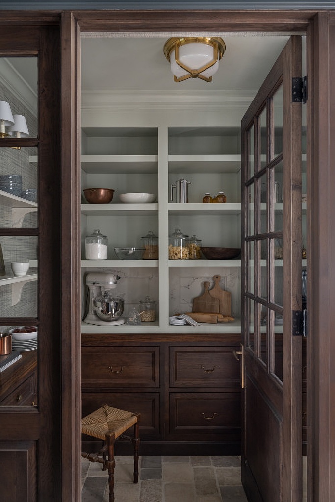 English style pantry in country kitchen