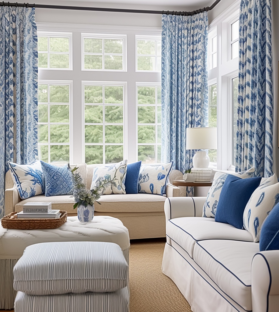 A Collection of Beautiful Blue Serene Living Rooms That Wow