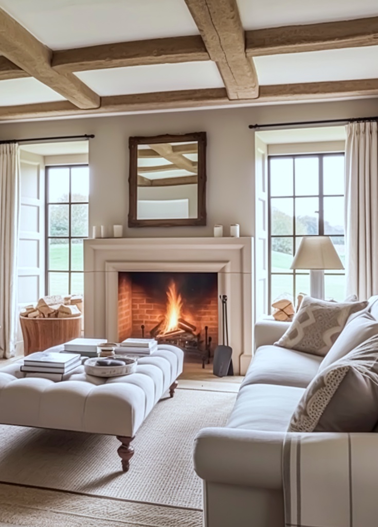 Serenity Of A Cozy Neutral Living Room