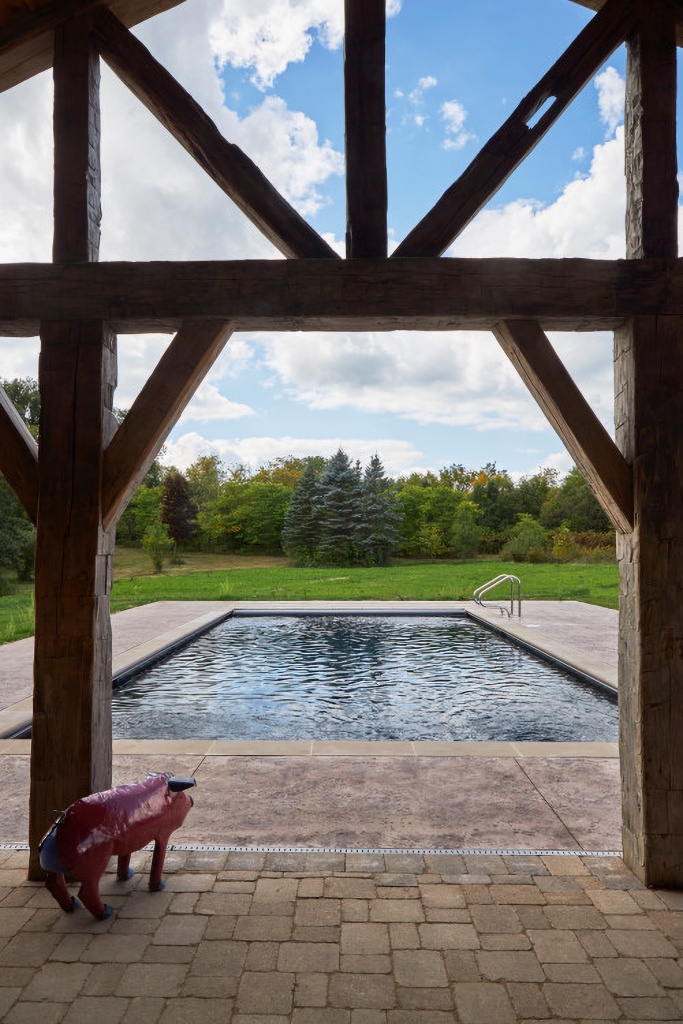 Formal pool on country property