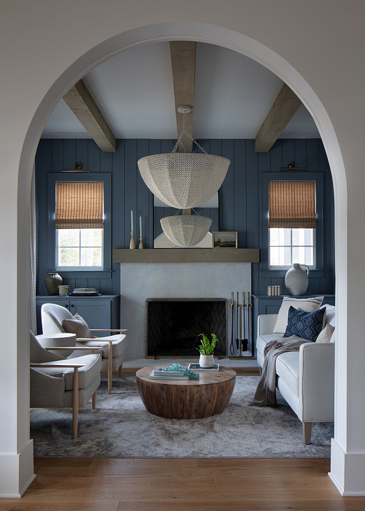 Stunning Modern Farmhouse Transforms and Calms with Serene Blue Decor