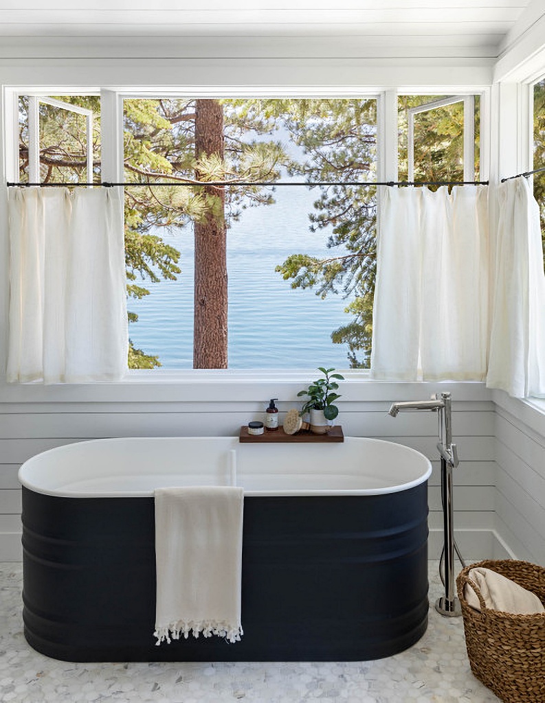 See How to Layer Pretty Prints: Lake Tahoe Home
