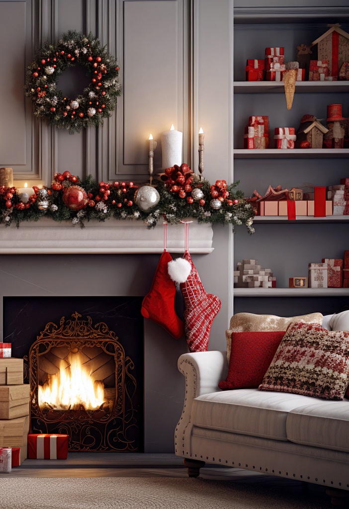 How To Create a Beautiful Christmas: Holiday Living Room Ideas