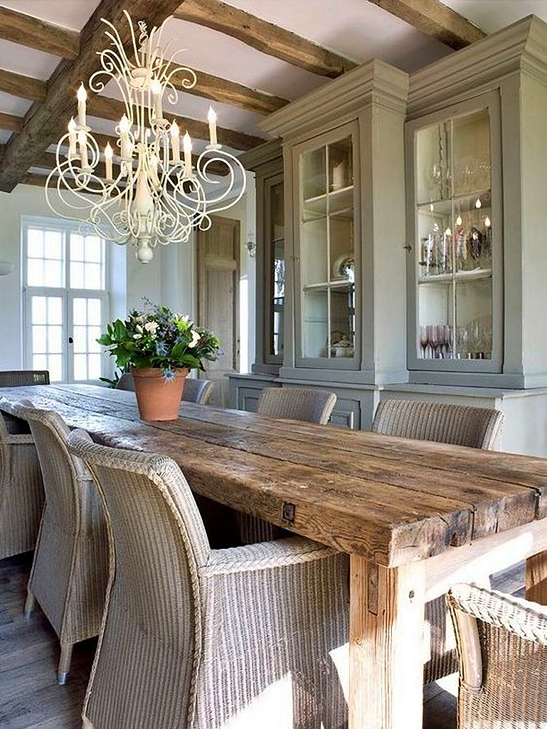 rustic French country dining room trends