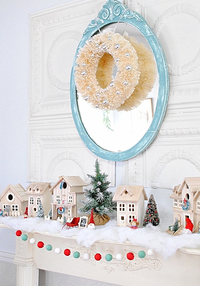 A Snowy Christmas Village Mantel + More: Style Showcase