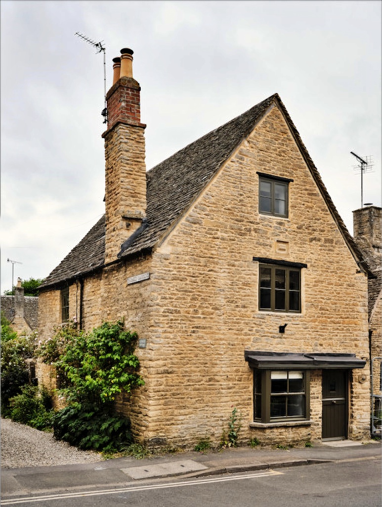 old stone English cottage