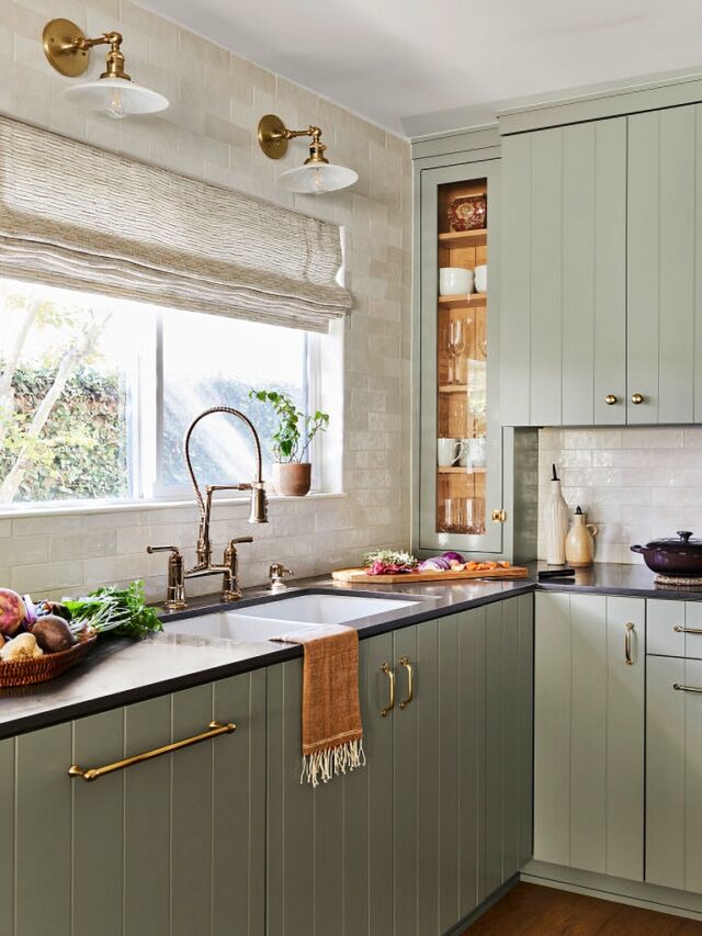 An Uplifting Gray-Green Kitchen Creates a Complete Culinary Sanctuary