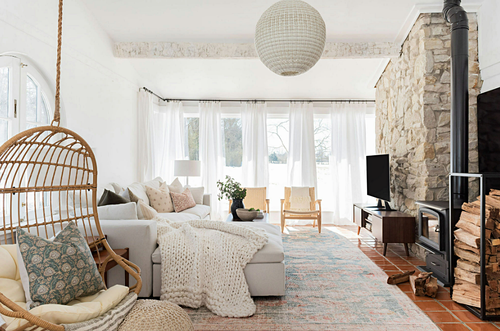 Scandi style sunroom/living room