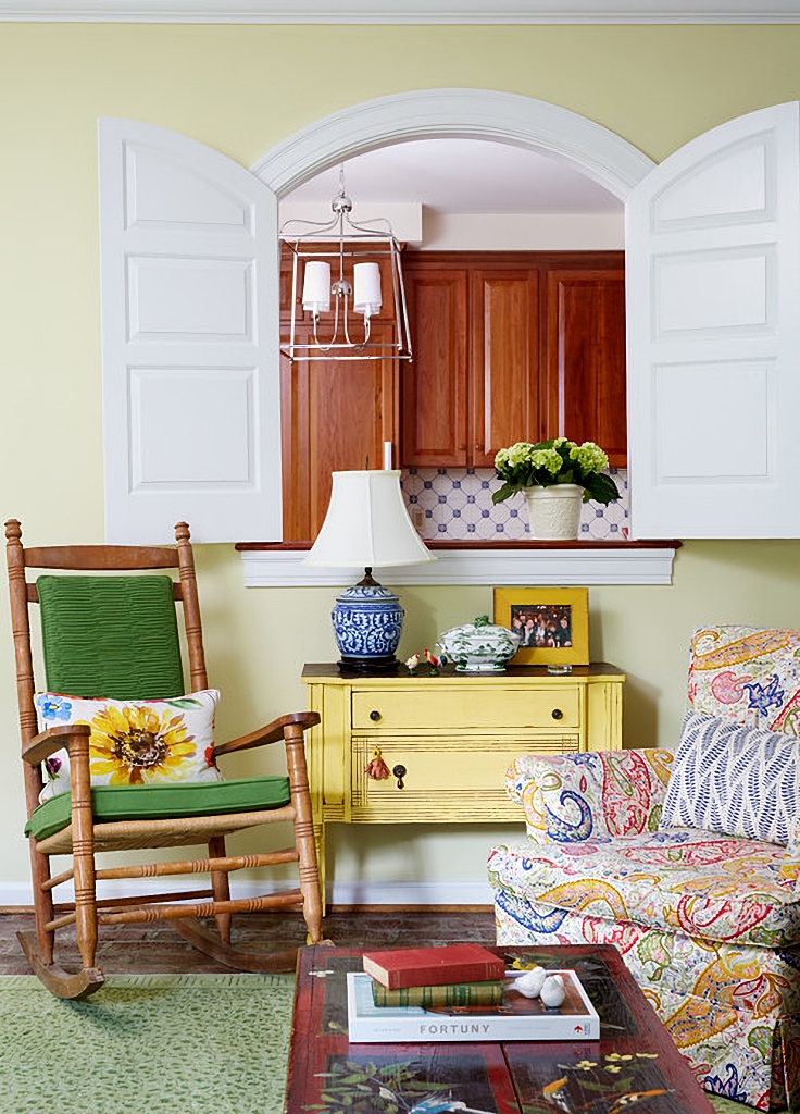 colorful eclectic family room