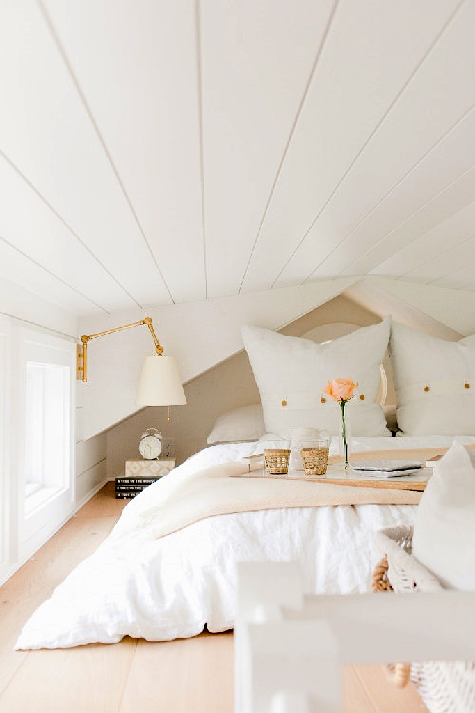 tiny cottage loft bedroom