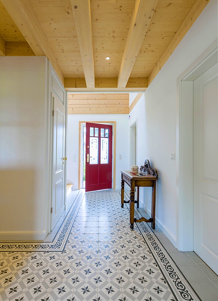 patterned floor in front hallway