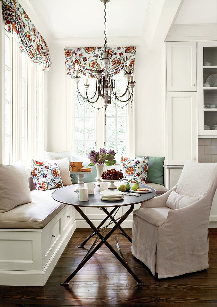 light and airy dining nook