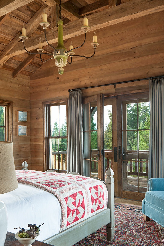 summer cabin style bedroom