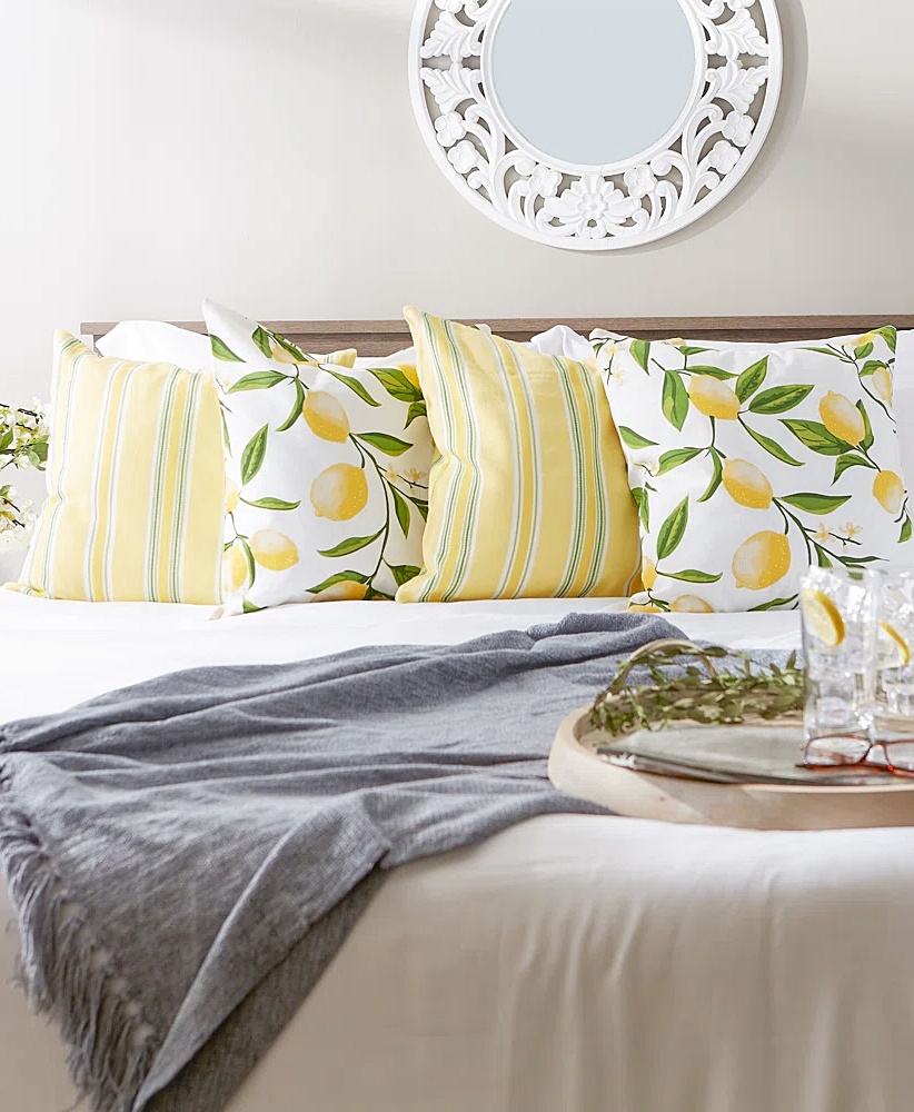 lemon pillows for the home
