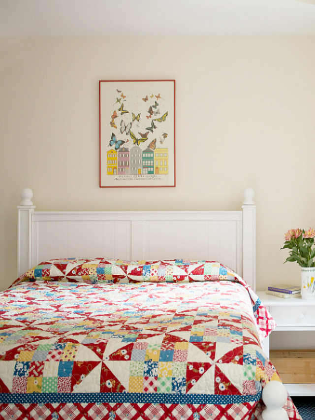 A Vibrant Bedroom Quilt: Simple Way to Beat Summer Heat