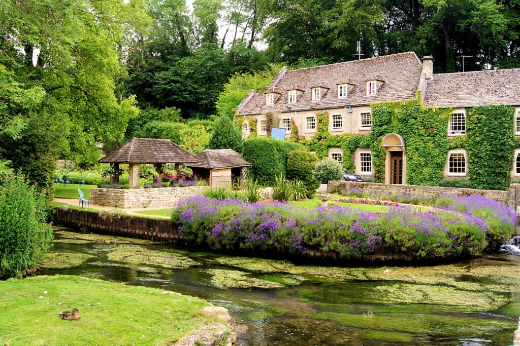 Cotswold village of Bibury, England