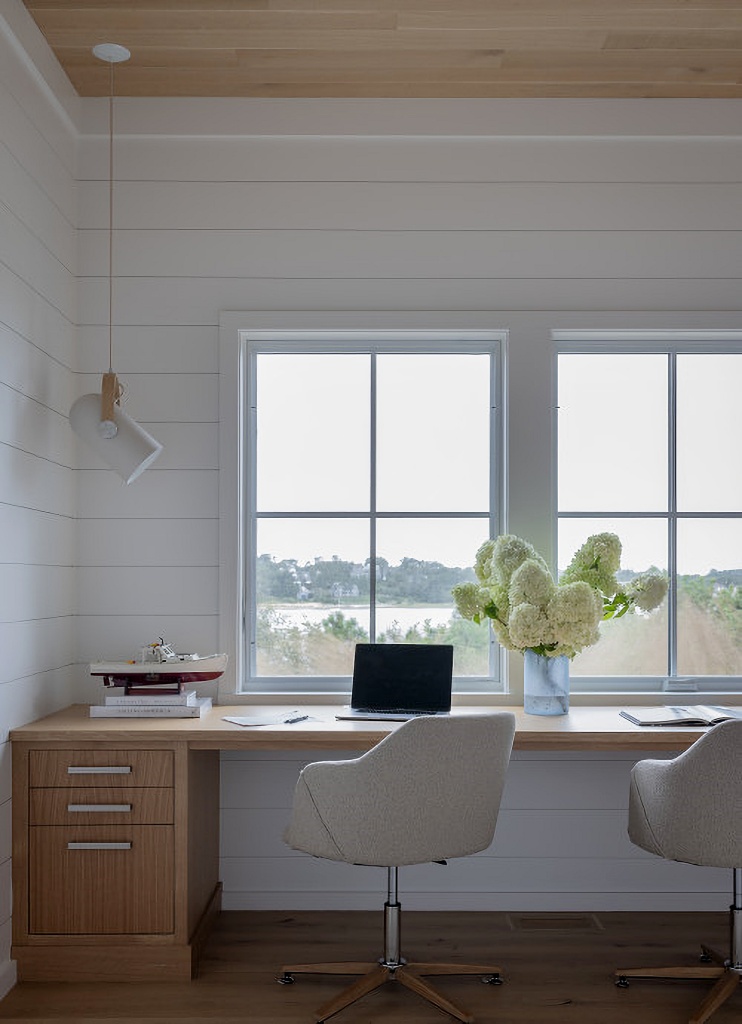 beach style office with view