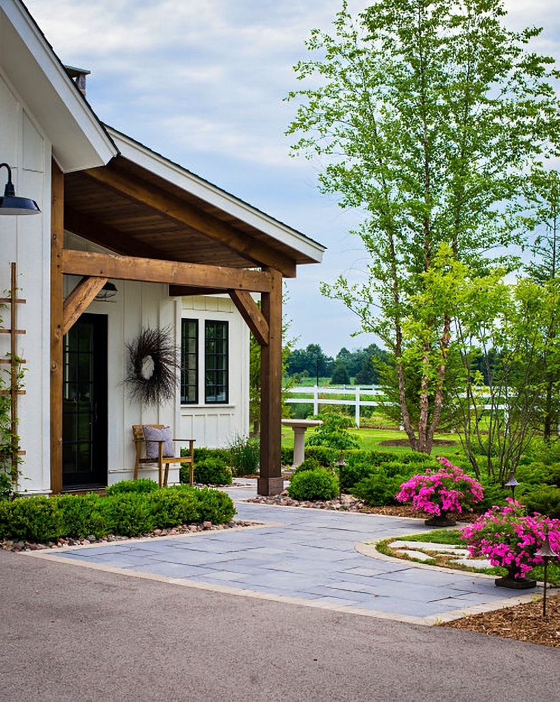 modern farmhouse outside entry