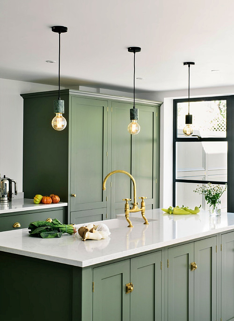 olive green kitchen
