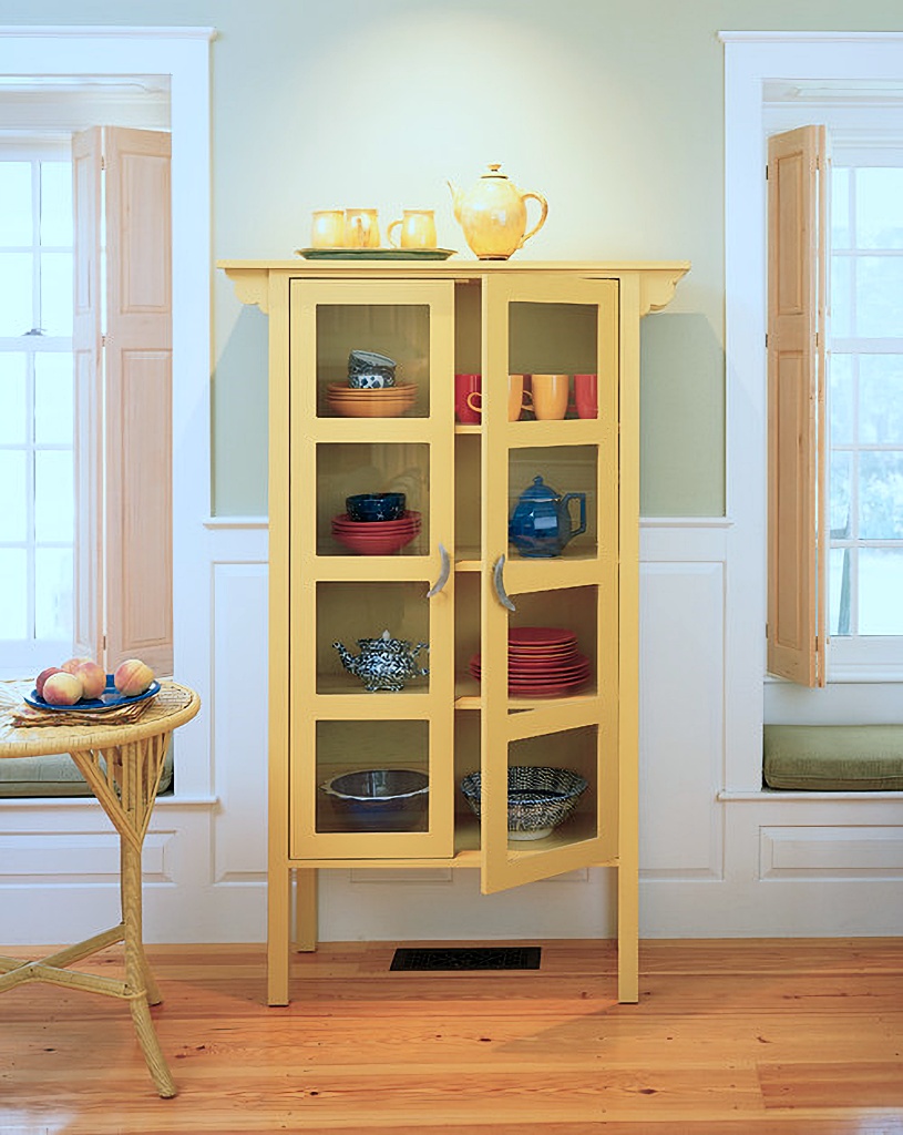 yellow cabinet