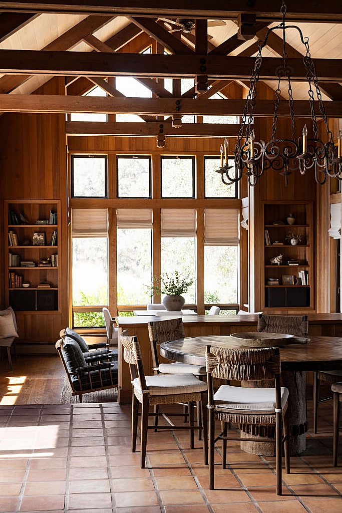 modern rustic dining room