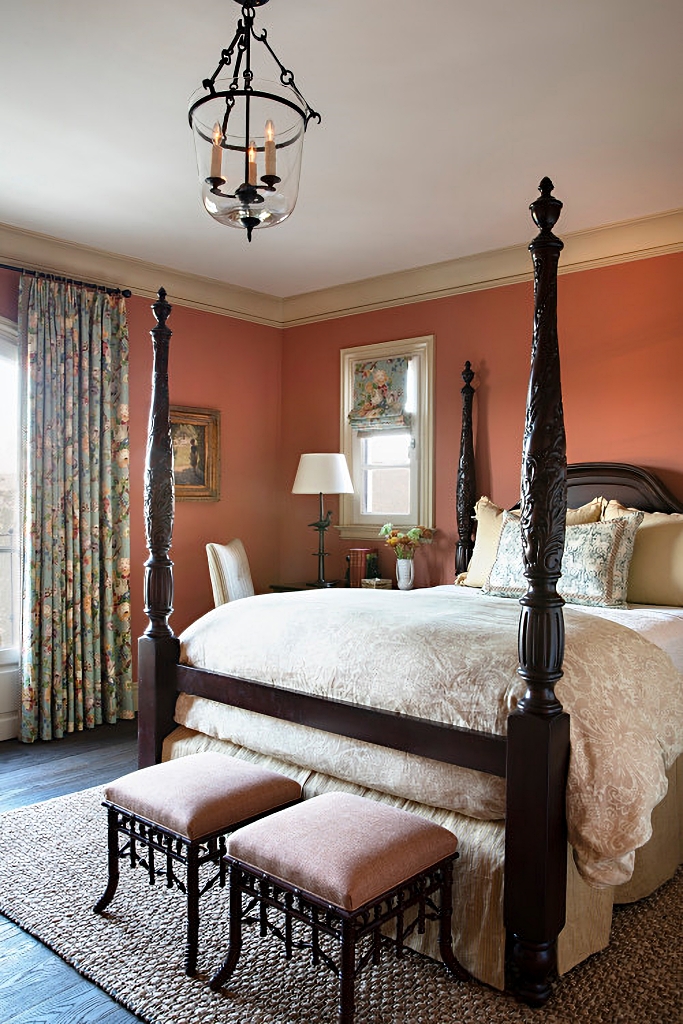 burnt orange bedroom