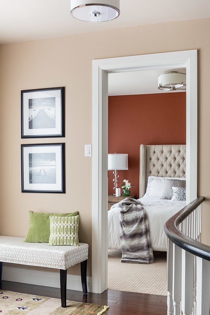 burnt orange bedroom