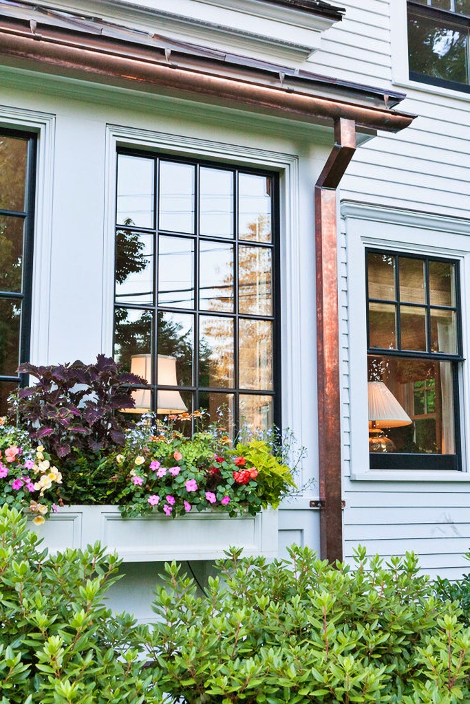 flower box on new farmhouse