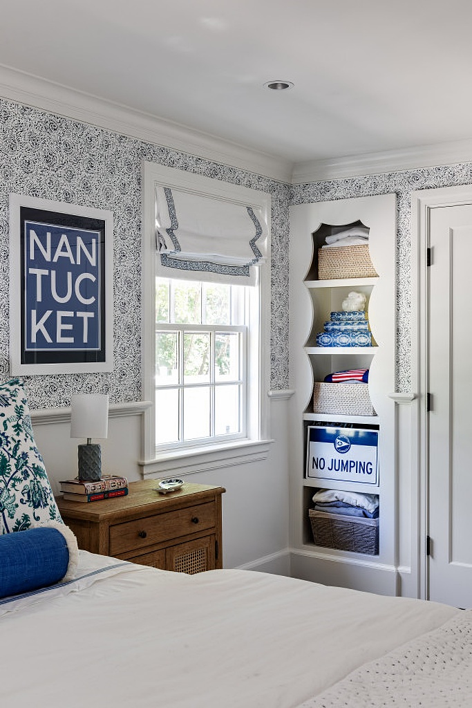 kid's bedroom in a classic coastal home