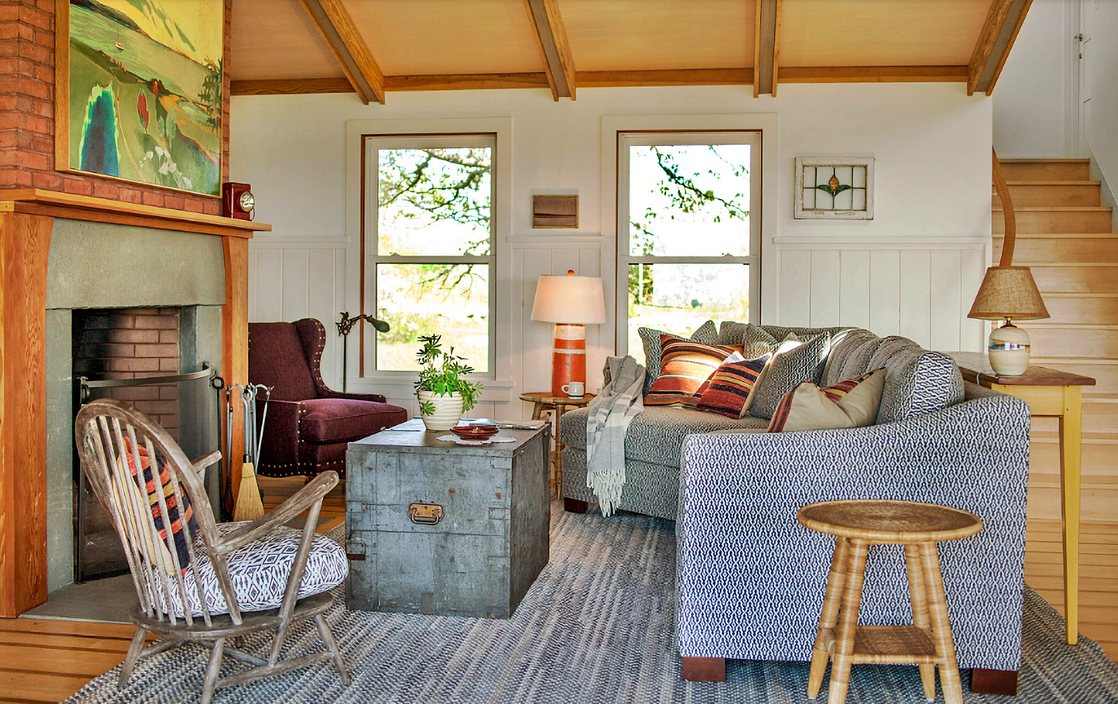 Colonial style family room