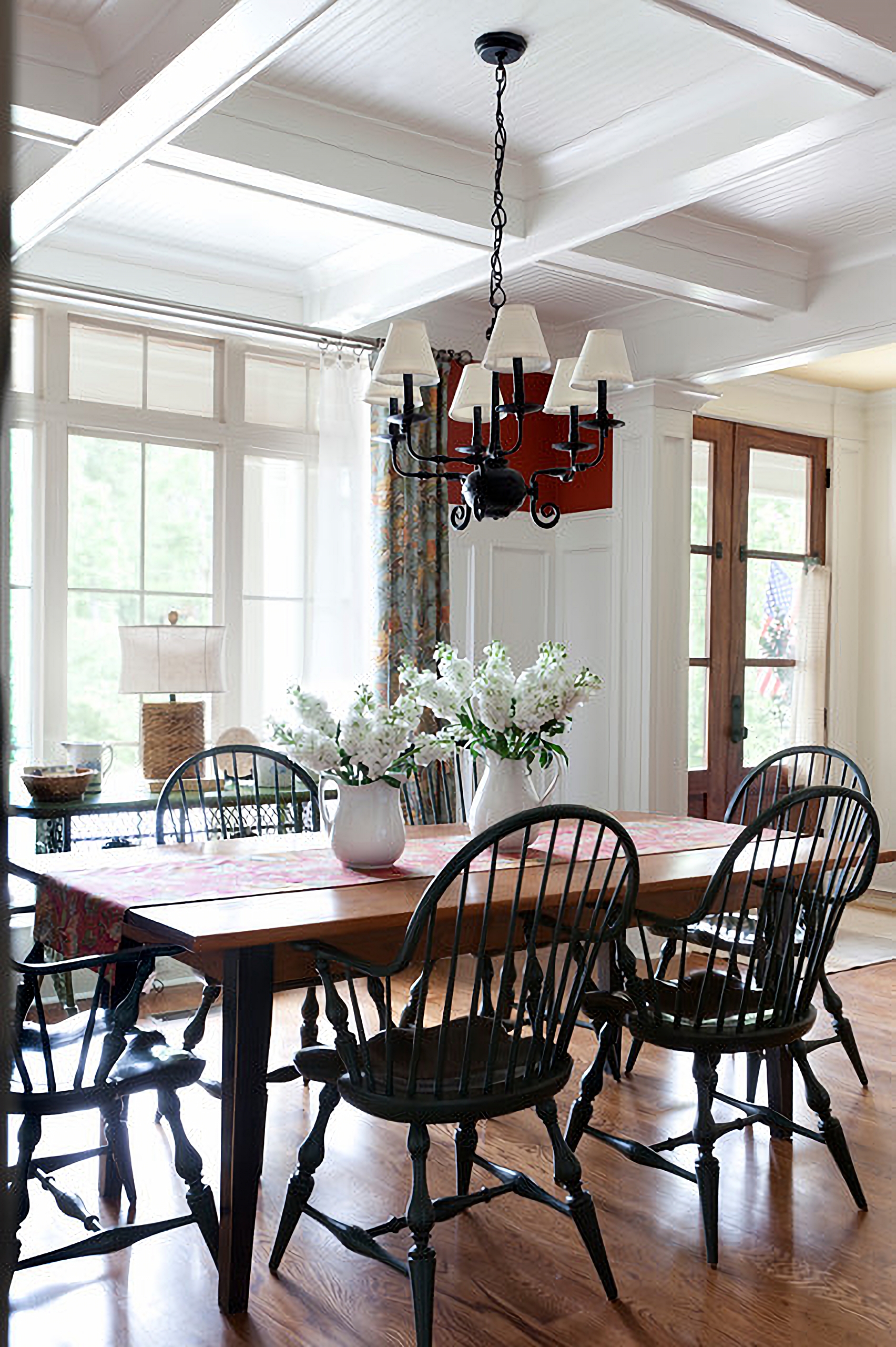 Windsor chairs and dining table