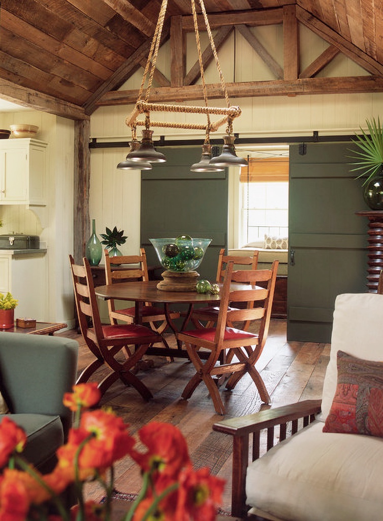 rustic breakfast nook