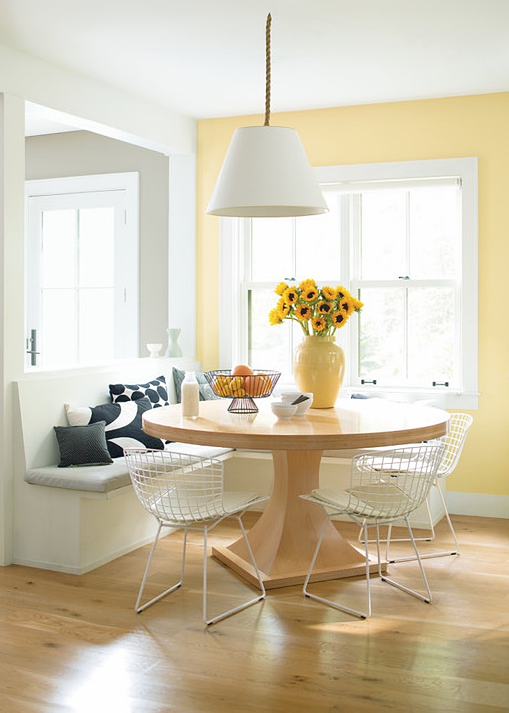 yellow dining room