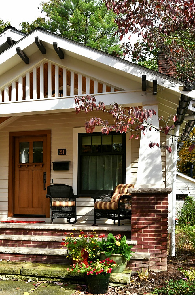 craftsman home fall porch