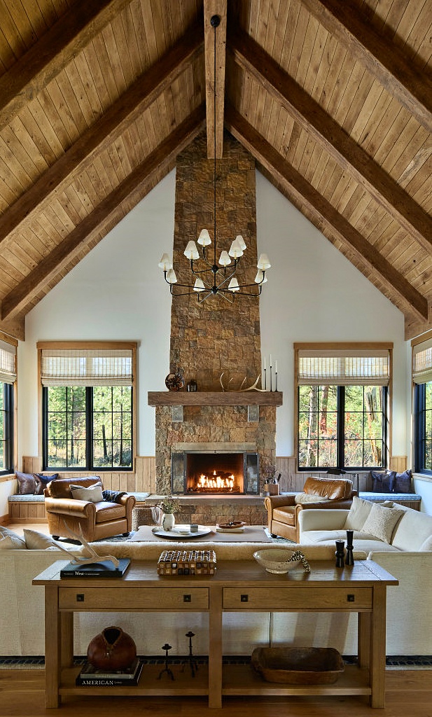 lodge style home living room