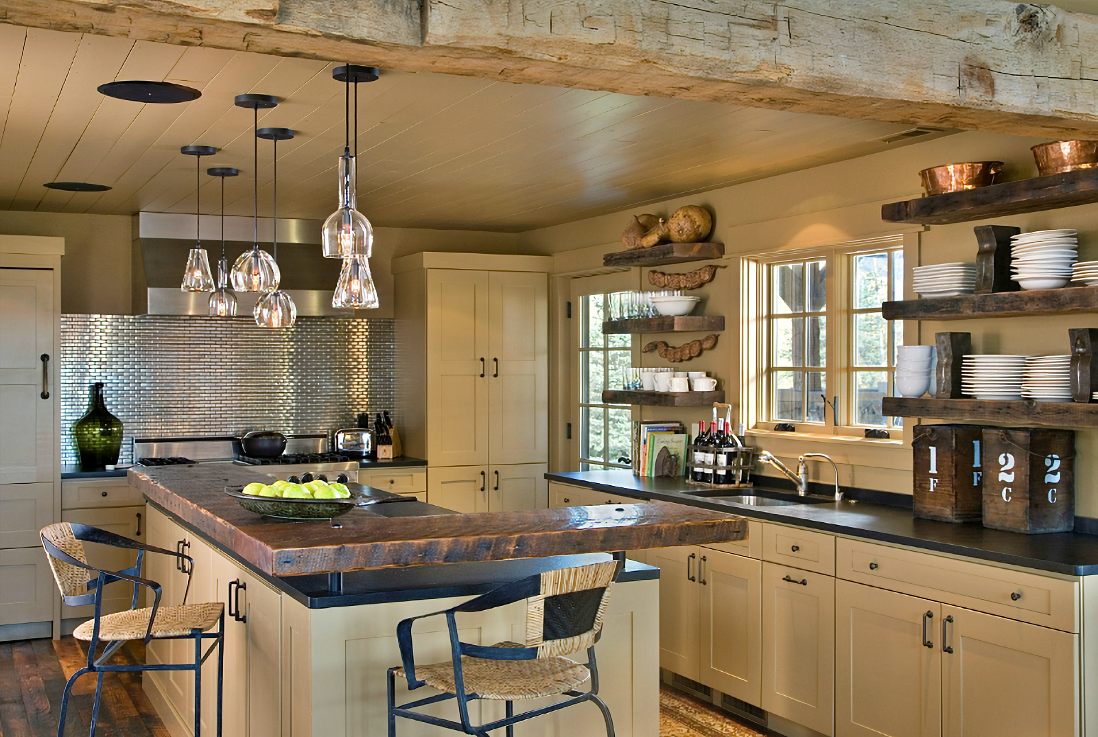 rustic ranch home kitchen