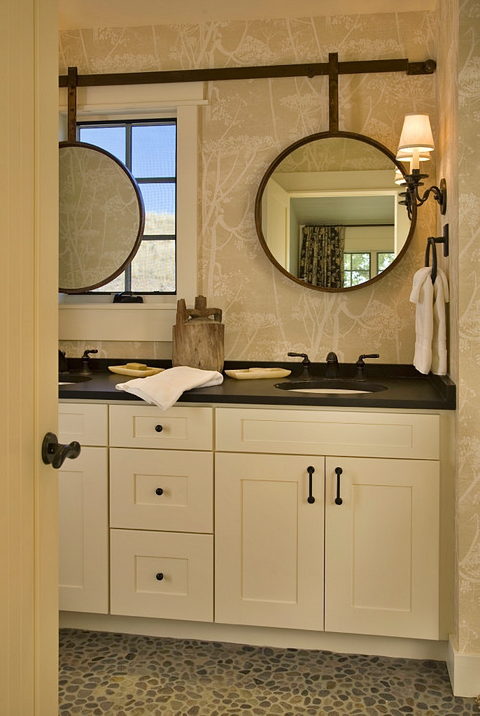 warm and beautiful master bathroom