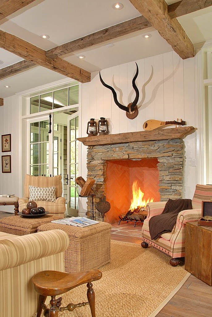 fireplace in family room