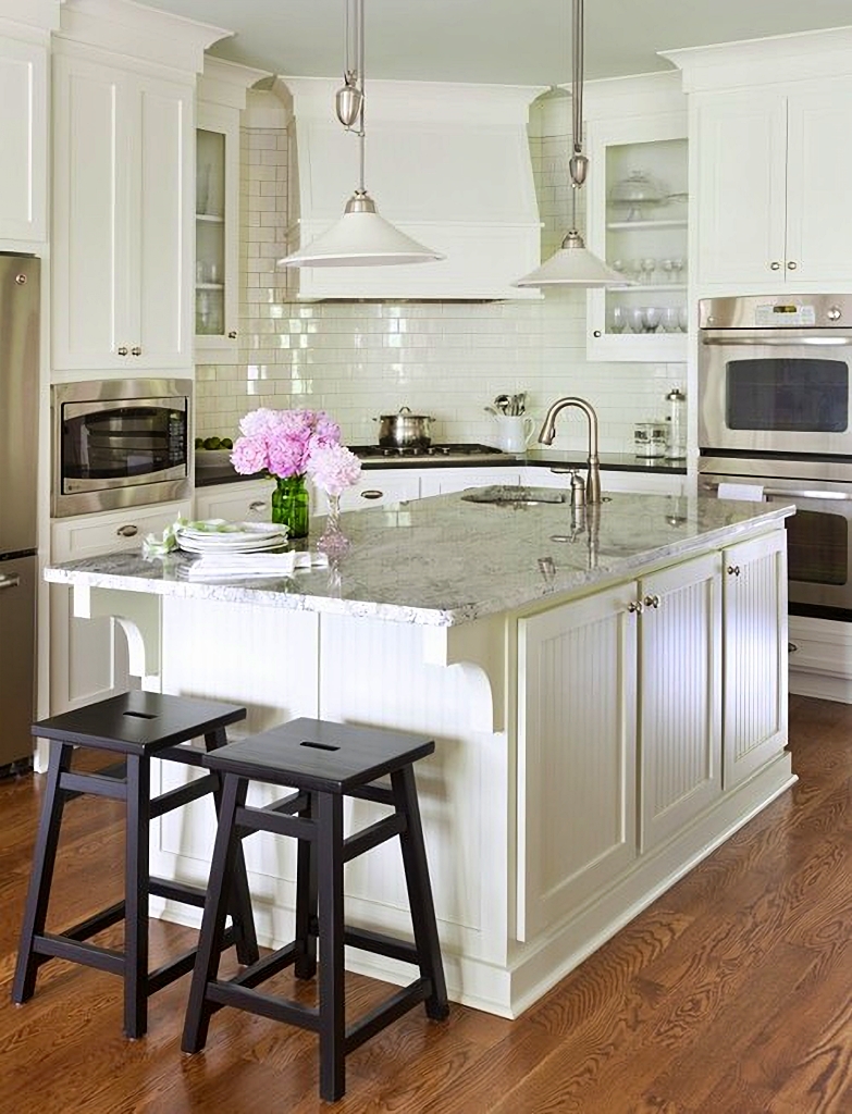 white kitchen in traditional home