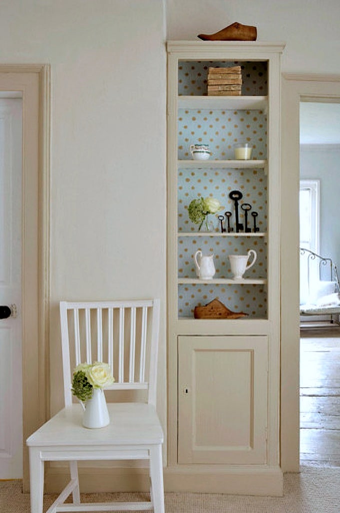 Off-white hallway in older home