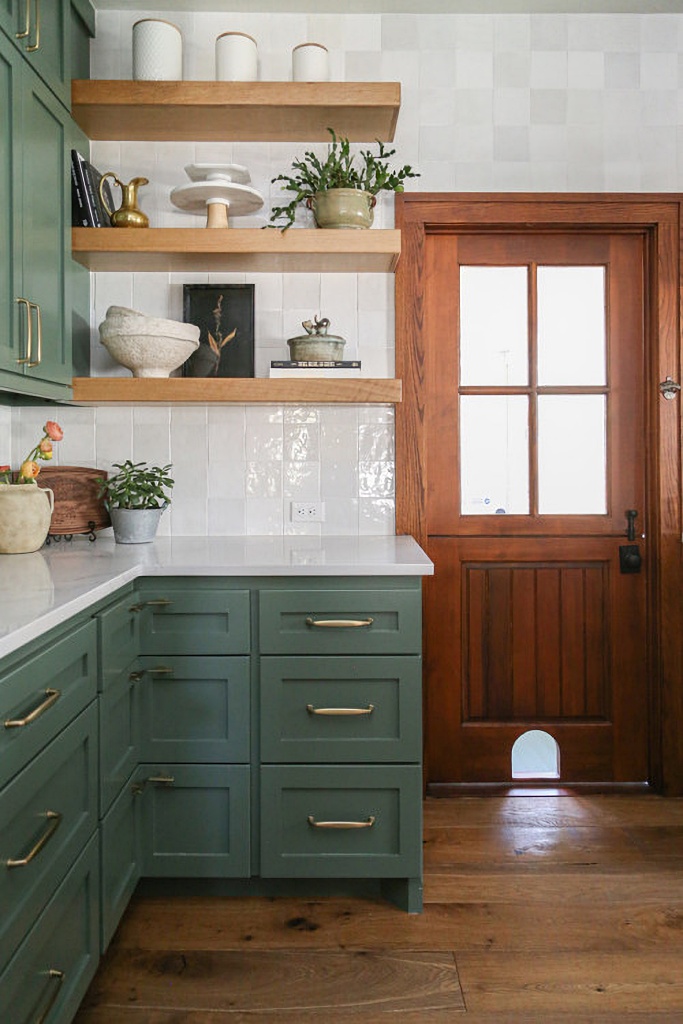 traditional green kitchen