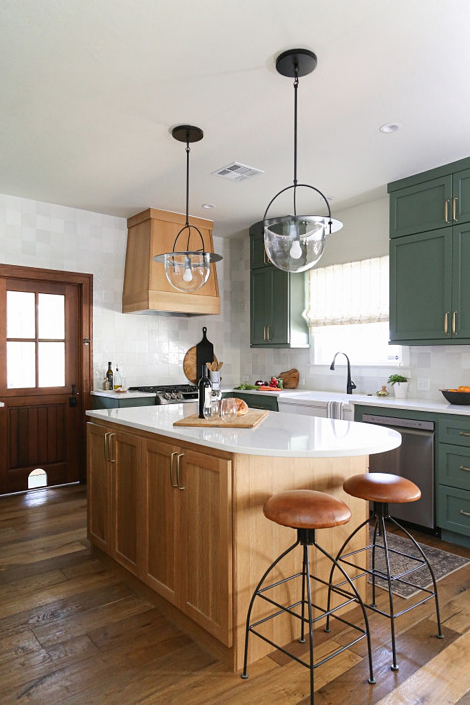 traditional green kitchen