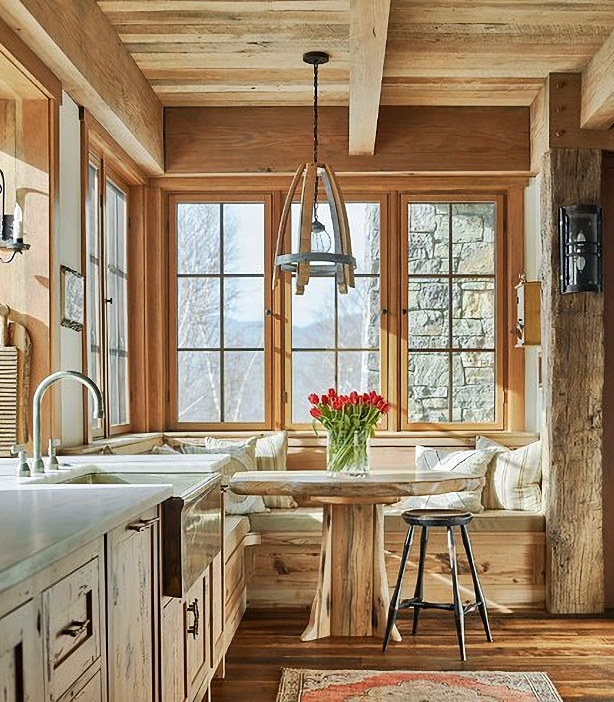 rustic breakfast nook