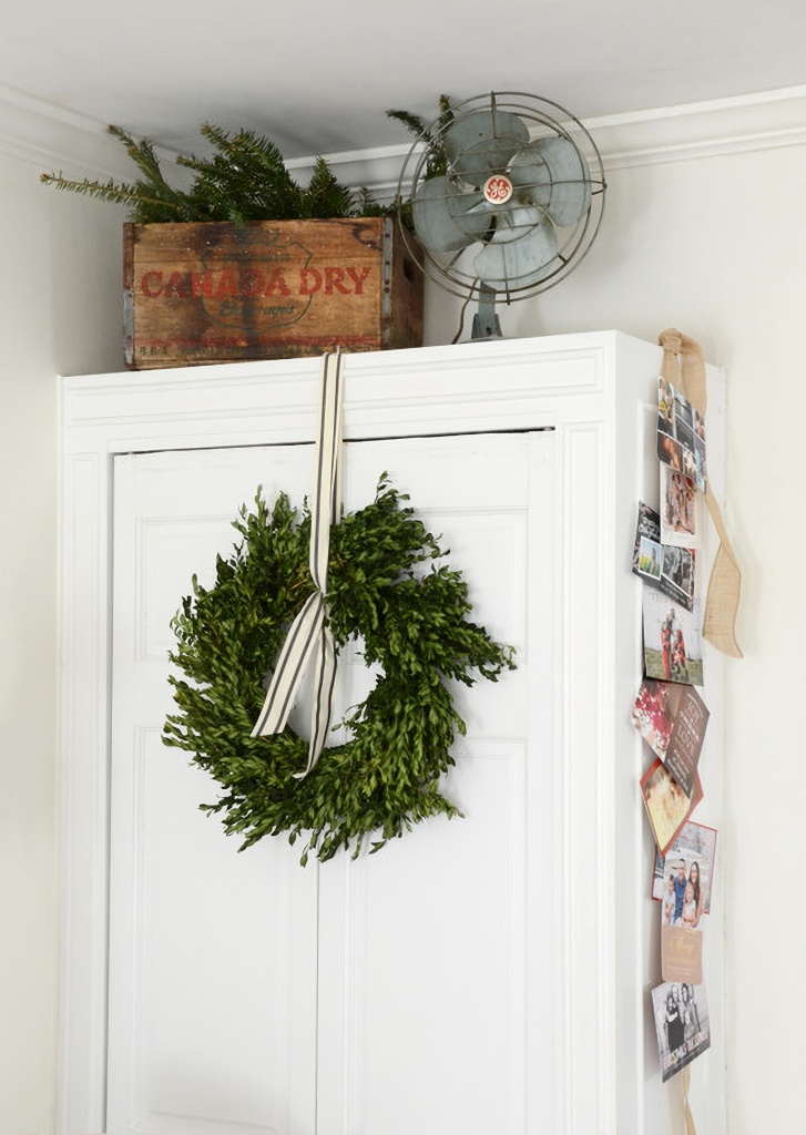 white vintage armoire