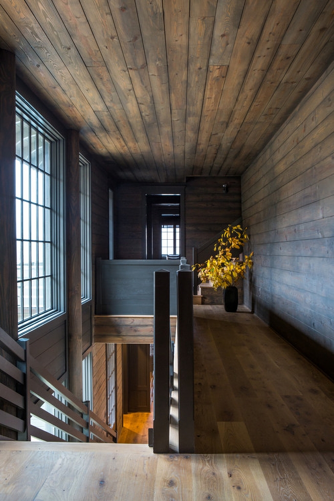 rustic hallway