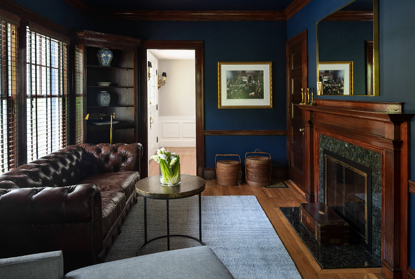 dark traditional living room