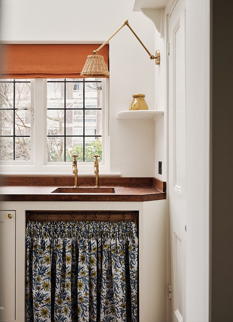 bar sink in English home kitchen