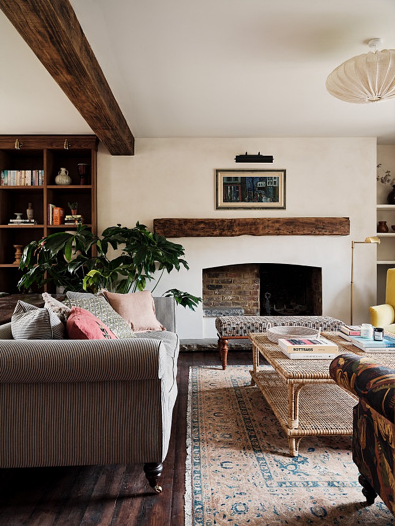 eclectic English living room